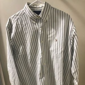 Ralph Lauren dress shirt white with blue stripes